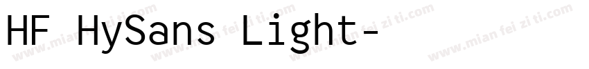 HF HySans Light字体转换